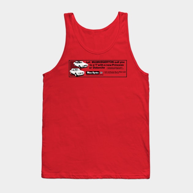 TRIUMPH DOLOMITE / AUSTIN PRINCESS - dealer ad Tank Top by Throwback Motors